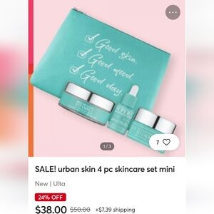 urban skin rx beauty skincare sample size with bag nwt